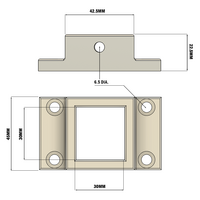 44-030-3 MODULAR SOLUTIONS PROFILE 30 SERIES CONNECTING FLANGE W/ HARDWARE